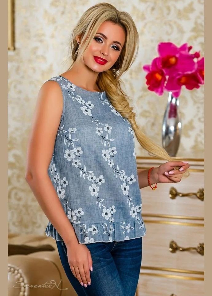 Синяя блуза Seventeen