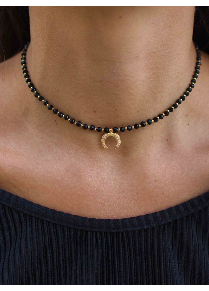 Чорне кольє лунниця 5541 LeBijou (368559365)
