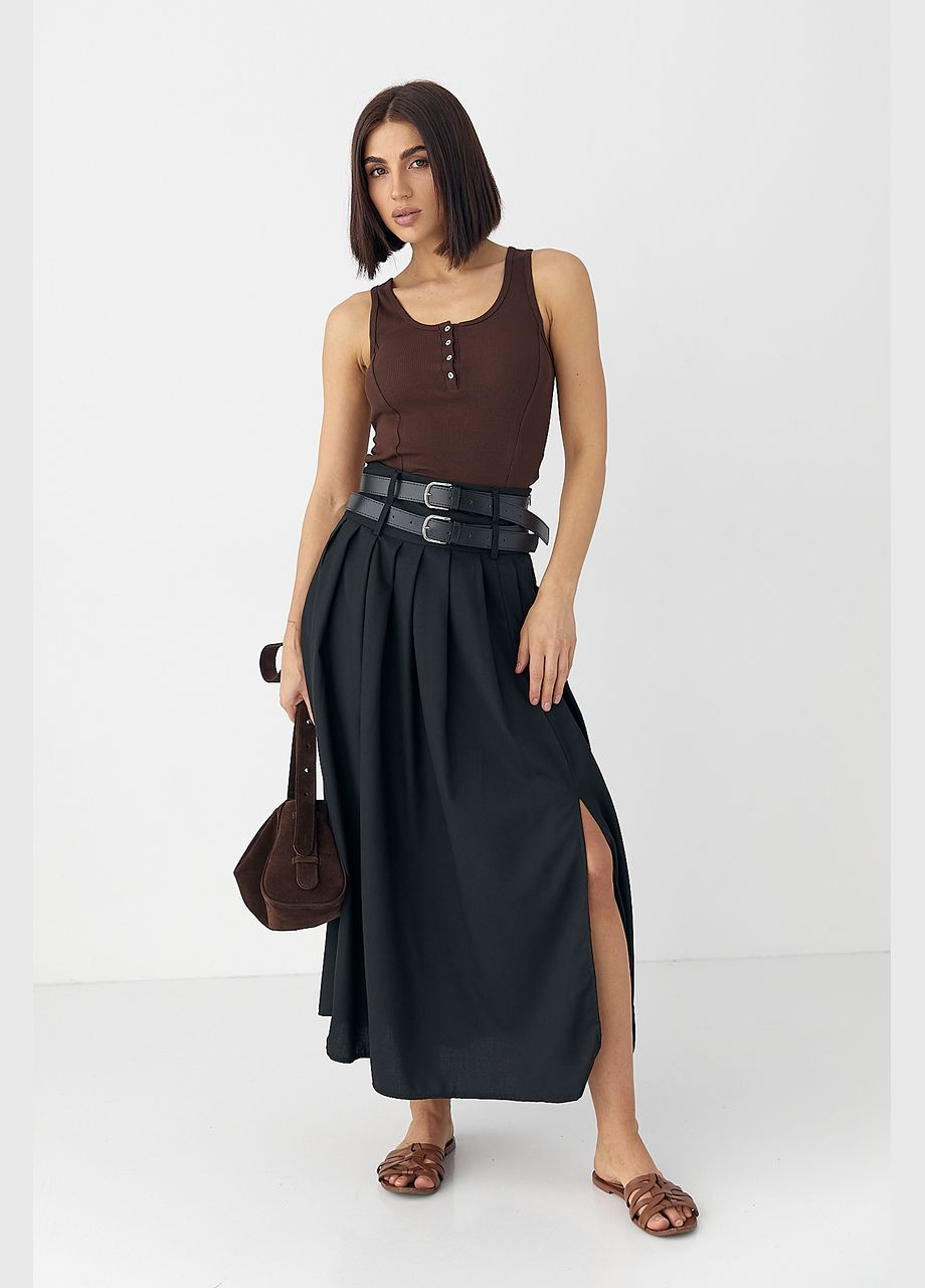 Спідниця міді зі складками Lurex (323644484)