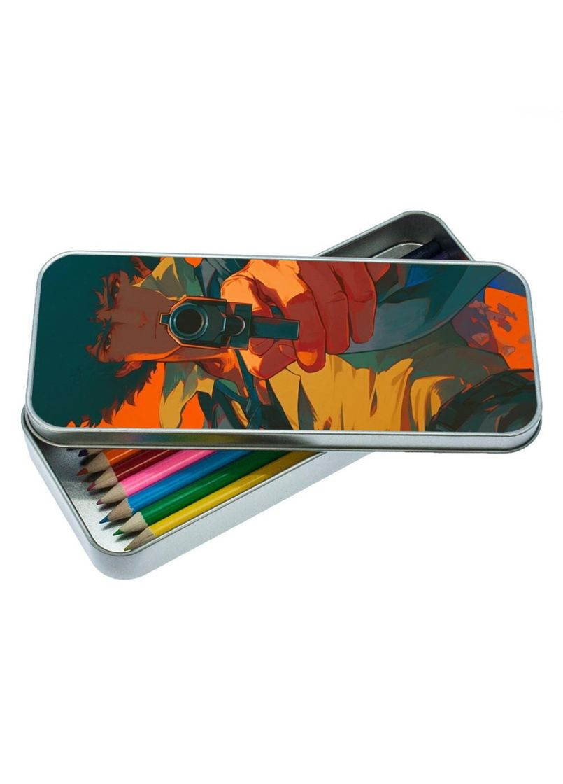 Органайзер для канцелярського приладдя металевий, кейс для дрібниць Ковбой Бібол #002 7*18 см Silver No Brand (309153476)