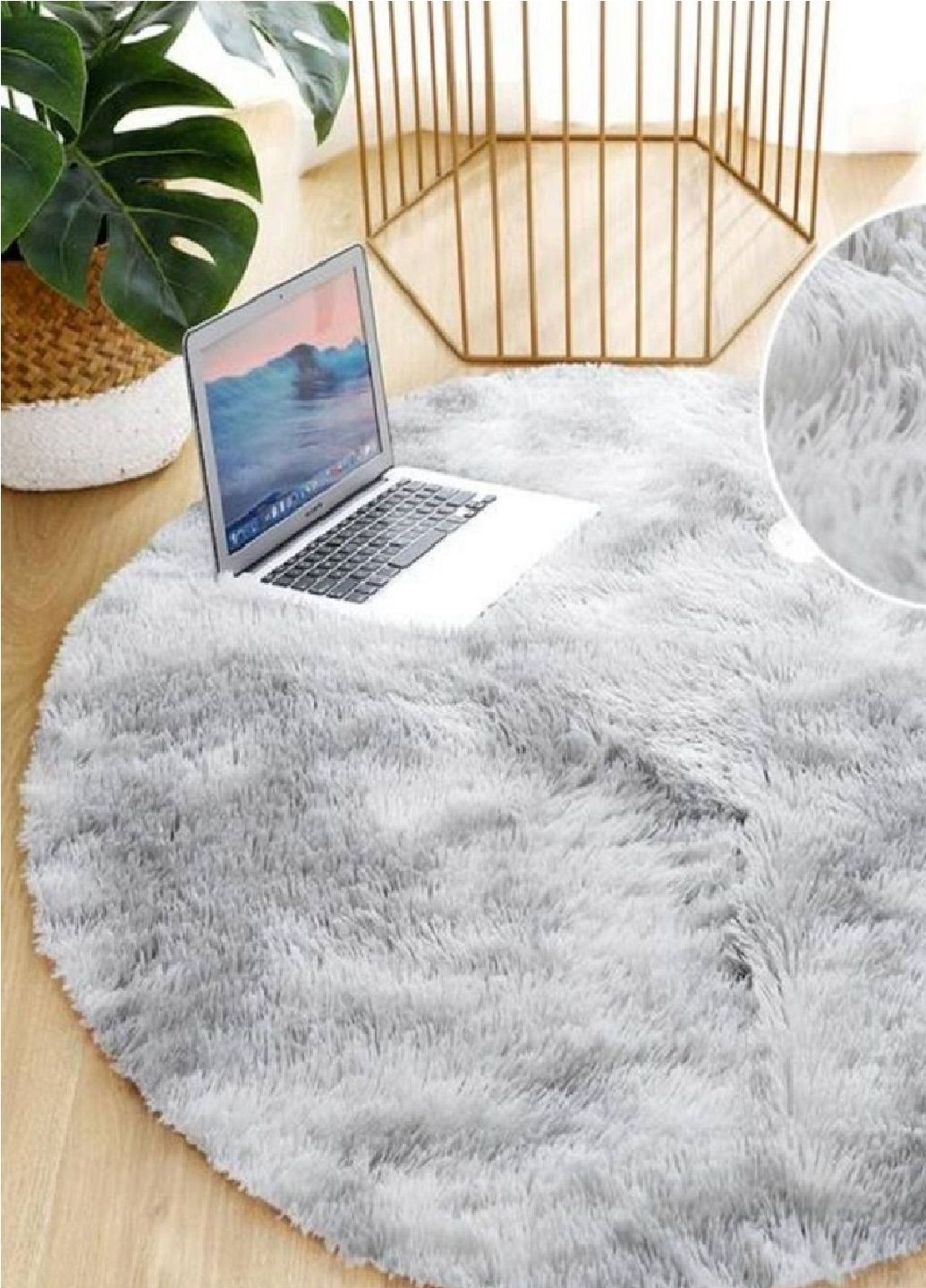 Килим круглий пухнастий Vishnya (305570436)