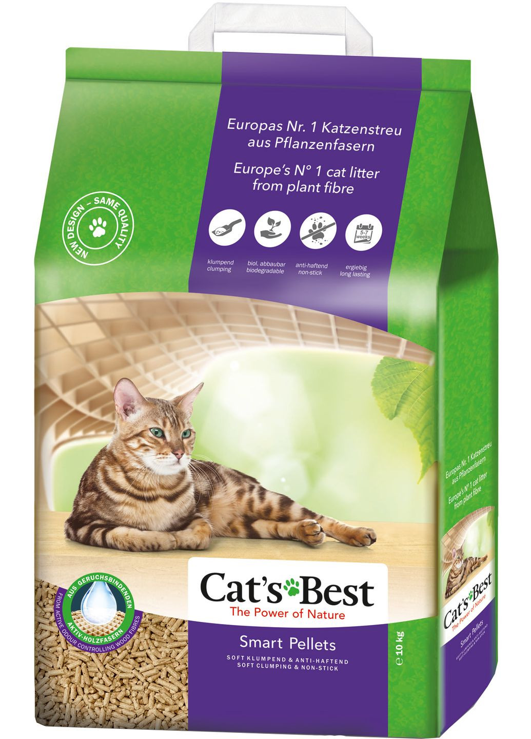 Наполнитель для кошачьего туалета Smart Pellets Древесный комкующий 10 кг 20 л (4002973217429) Cat's Best (279565179)