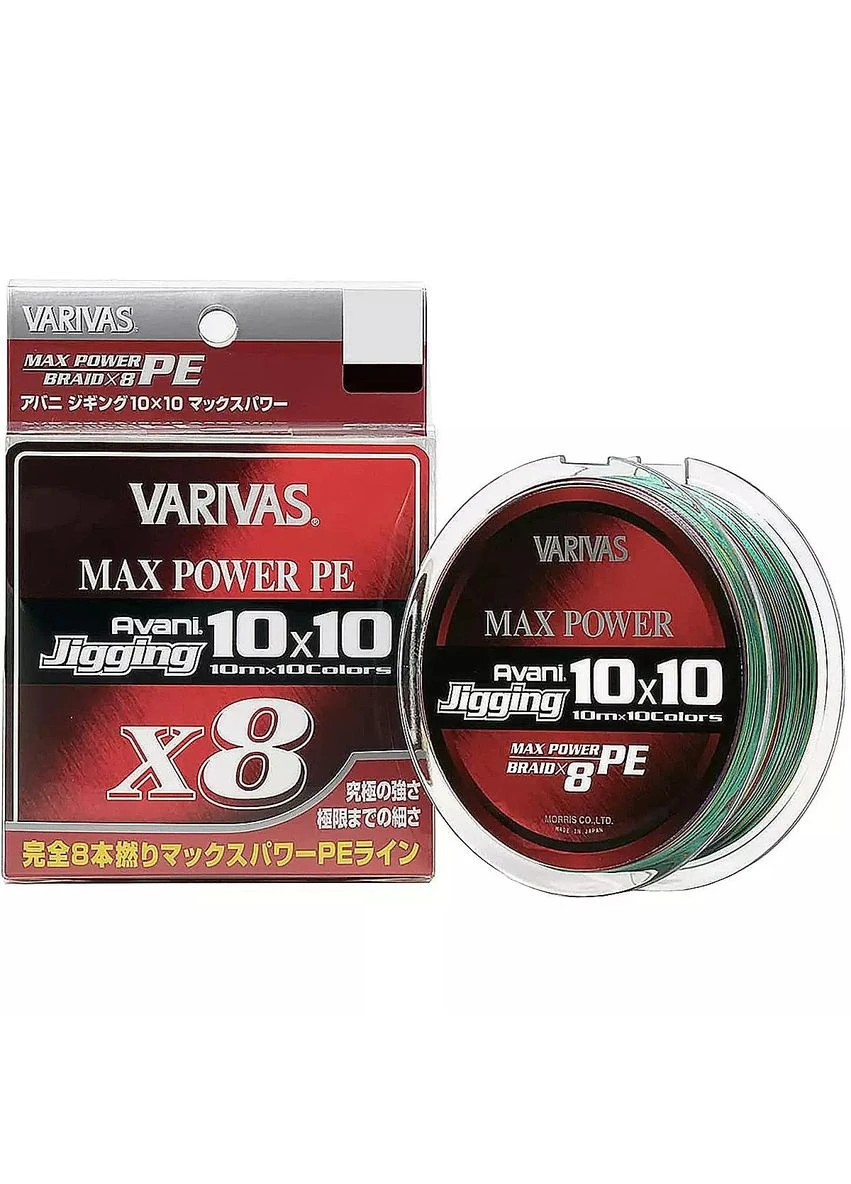 Шнур Avani Jigging Max Power X8 10х10 Multicolor 200m #3.0/0.285mm 21.6kg Varivas (395681868)