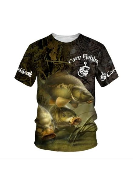 Комбінована футболка для риболовлі з принтом риб(щука) KT.MOSS Футболка