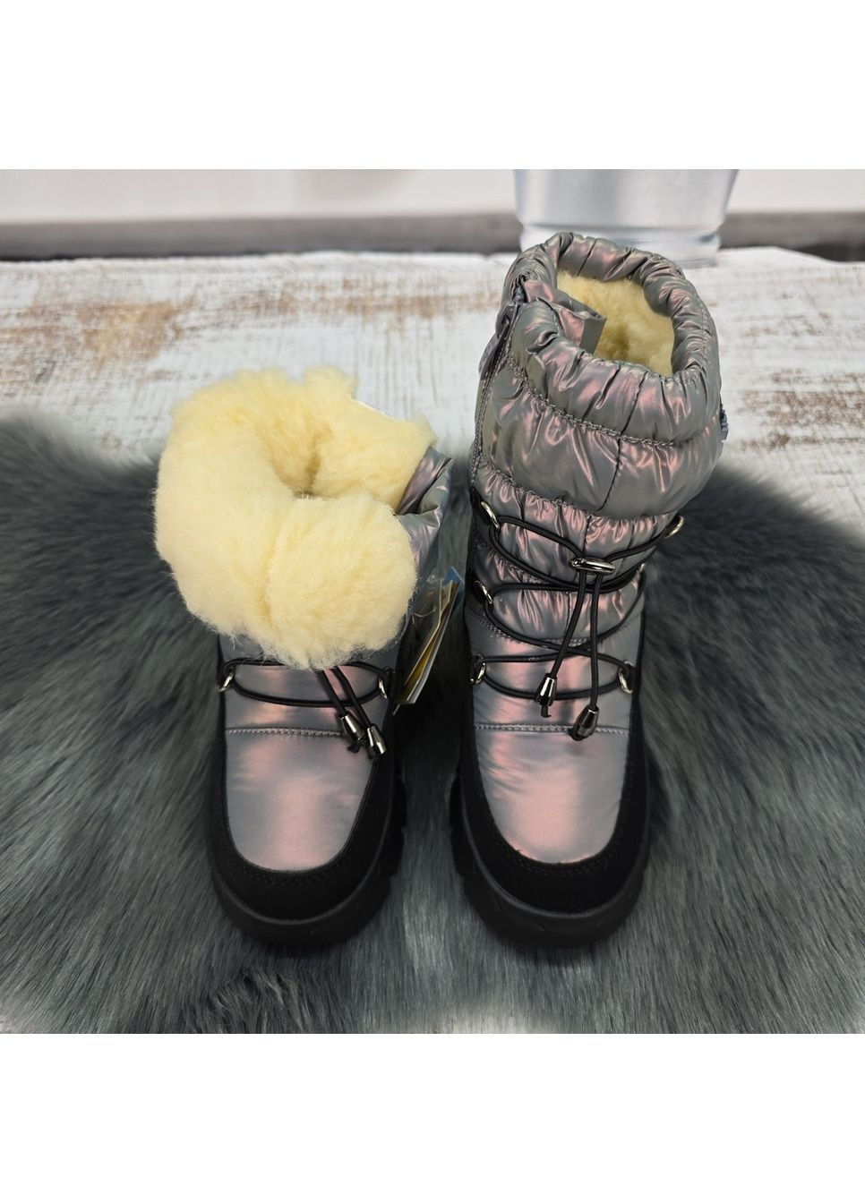 Зимние сапоги дутики детские зимние для девочки на овчине Tom.M