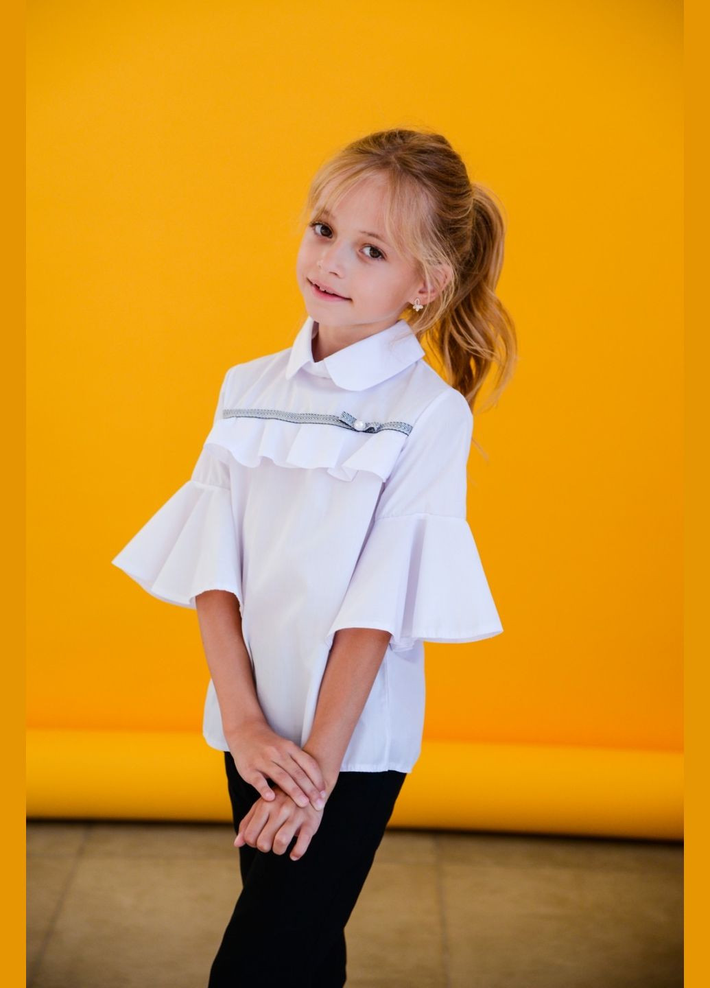 Белая блузка No Brand демисезонная