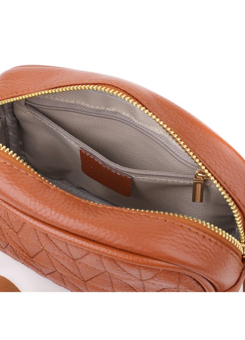 Стеганая сумка для женщин из натуральной кожи 22899 Vintage (361679906)