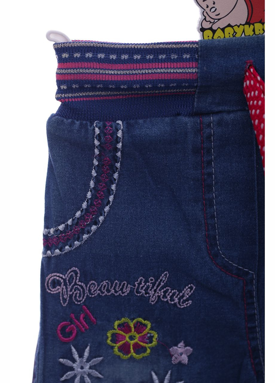 Бриджи джинсовые для девочки beautiful голубой 92 см (38535) BABYKROHA (297200307)