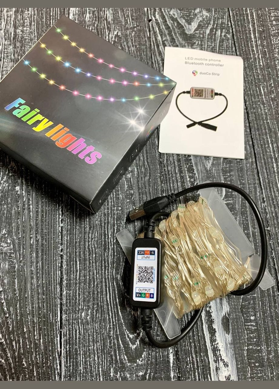 Умная светодиодная Bluetooth гирлянда Encora Xmas Lights 100LED 5 м New Trend (313236730)