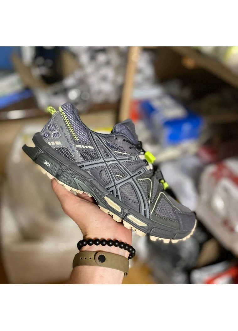 Чорні кросівки чоловічі asics kahana 8 dark grey асікс гель кахано 8 чорні демісезон No Brand