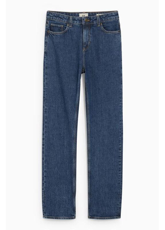 Рівні прямі джинси сині базові retro straight C&A - (368396694)