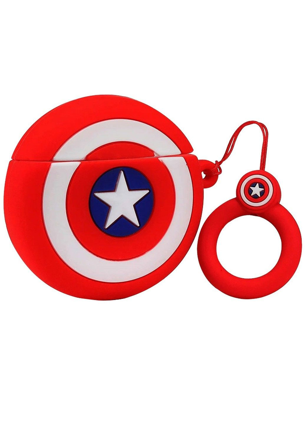 Силиконовый футляр Marvel & DC series для наушников AirPods 1/2 + кольцо Epik (291879534)