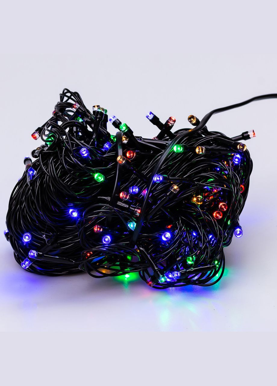 Гирлянда нить 16 м на 180 LED лампочек светодиодная черный провод 8 режимов работы Garlando (315636882)