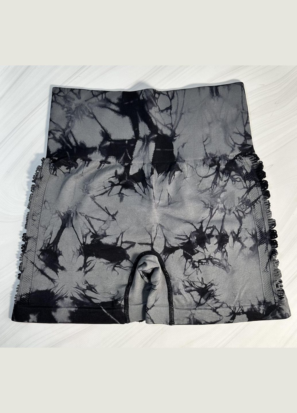 Жіночі спортивні безшовні шорти з перфорацією для фітнесу тай-дай No Brand (326062405)