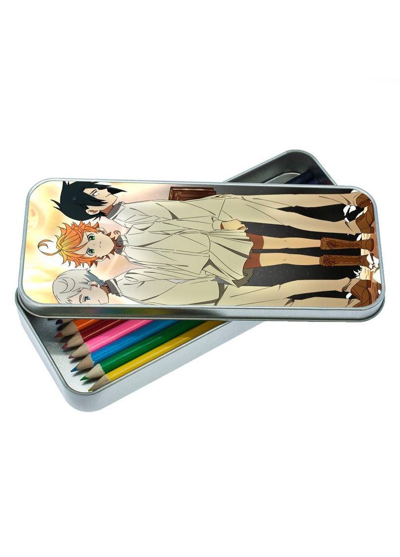 Органайзер для канцелярских принадлежностей металлический, кейс для мелочей Обещанный Неверленд #007 7*18 см Silver No Brand (309156331)