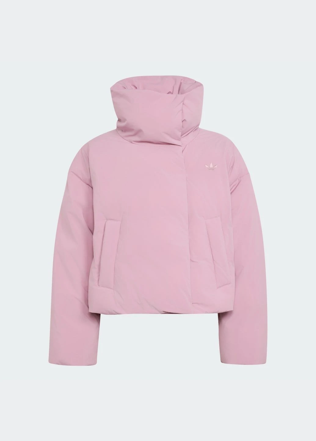 Розовая демисезонная куртка oversized puffer adidas