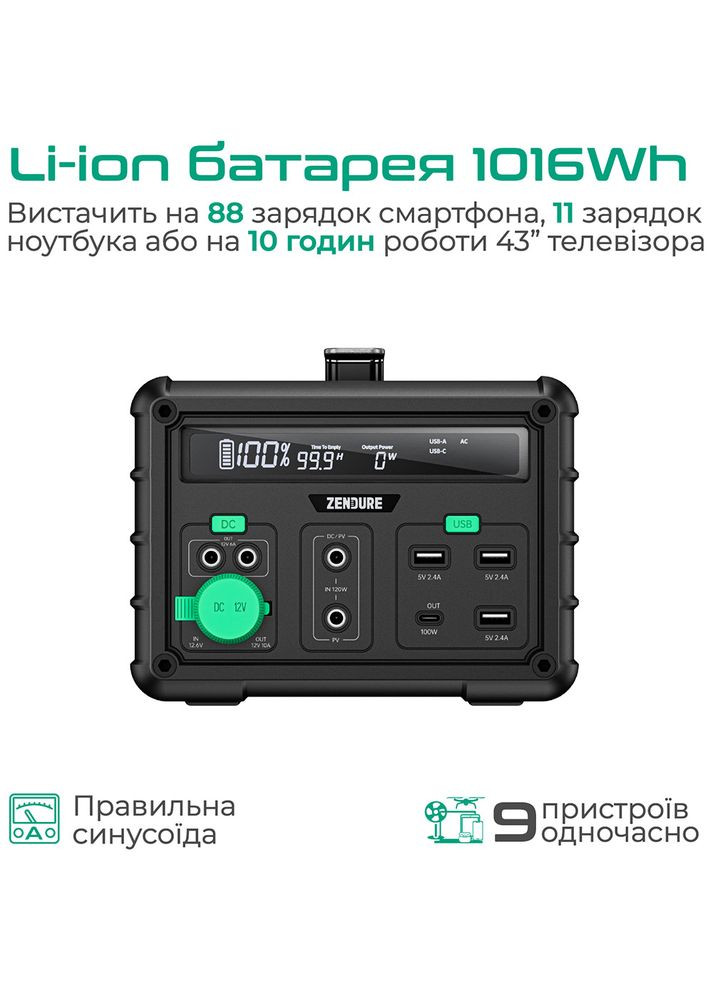 Зарядна станція SuperBase 1016Wh (ZDSB1000M-gy-eu) Zendure (307503184)