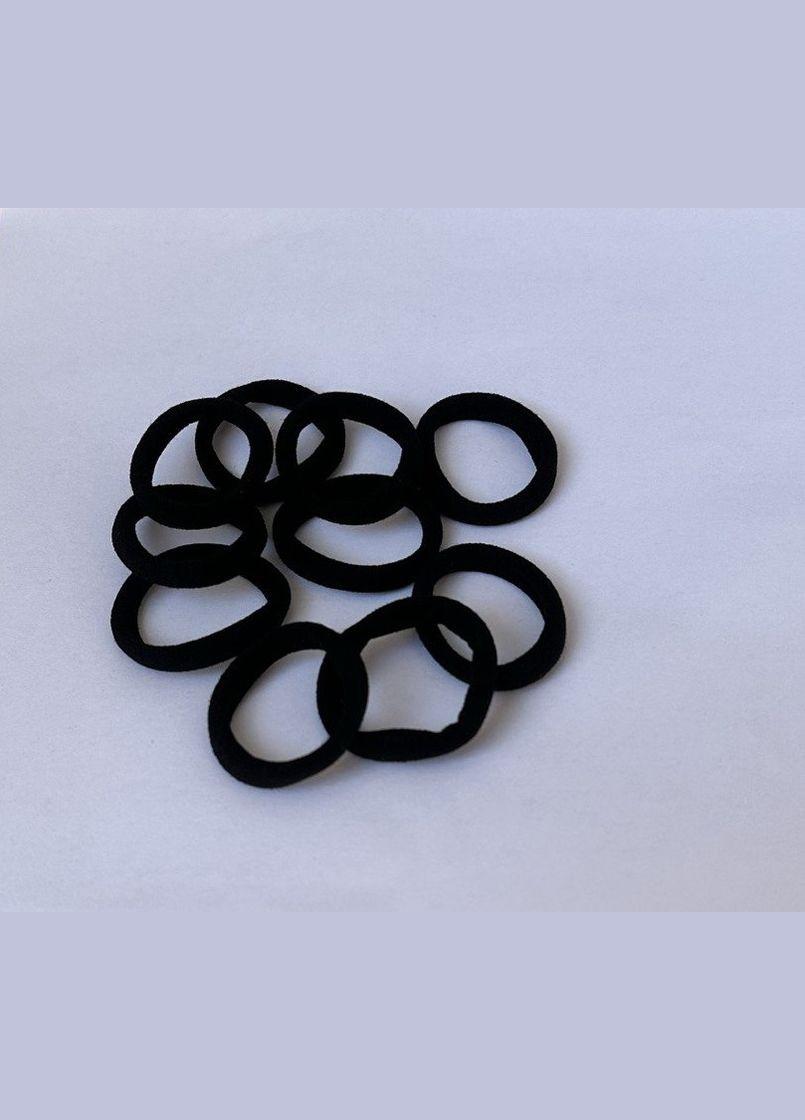 Набір резинок для волосся 3см Чорні 10шт No Brand (324833667)