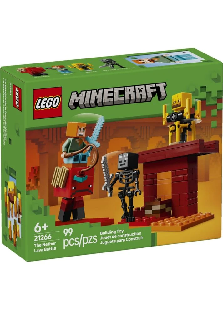 Конструктор Minecraft Битва со скамьей в Незере (m115883) Lego Minecraft Битва з лавою у Незері (375803174)