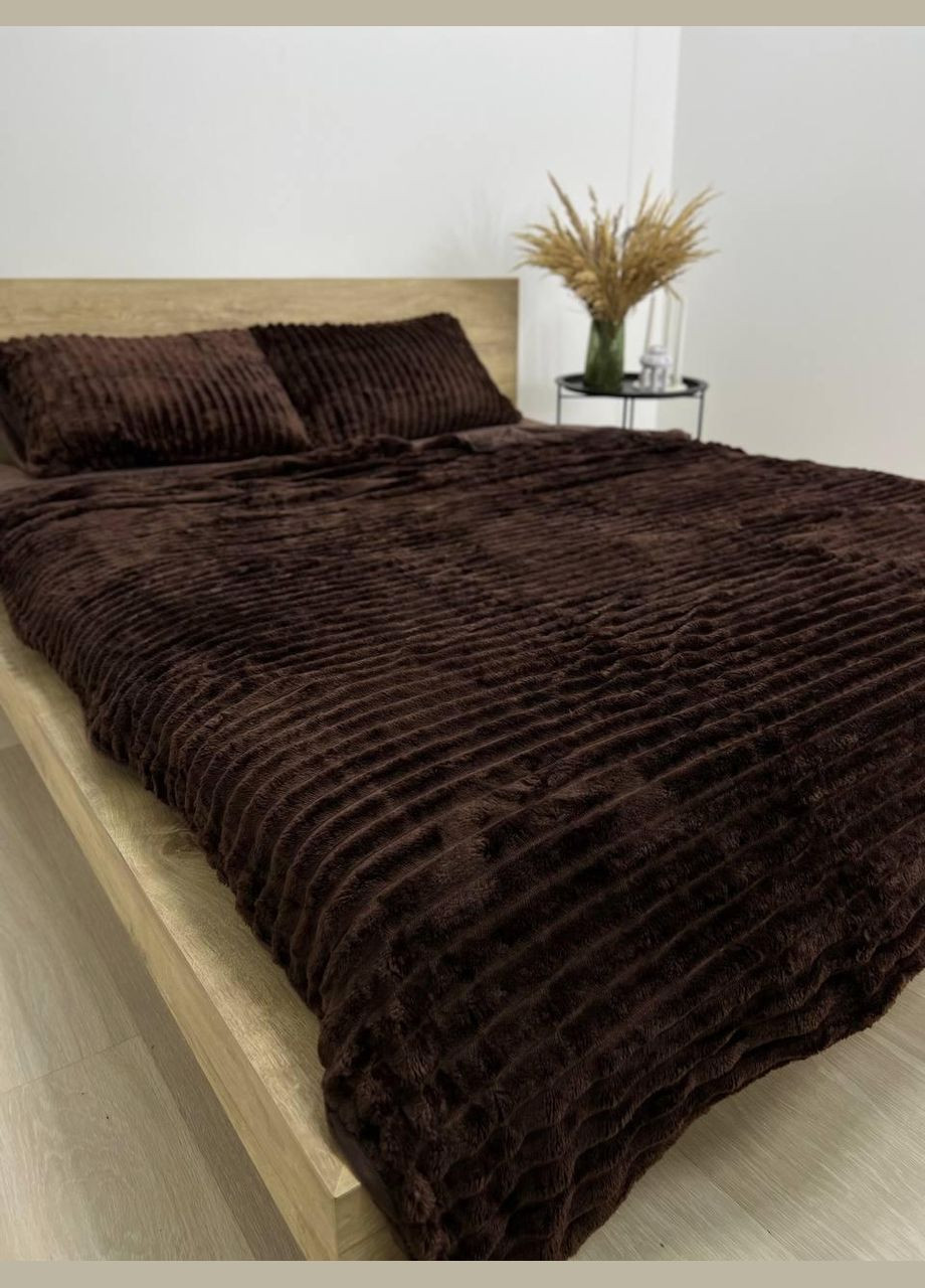 Євро постільна білизна шарпей плюшева м'яка Шоколад (П4К-sharpey001-03) No Brand (308754550)
