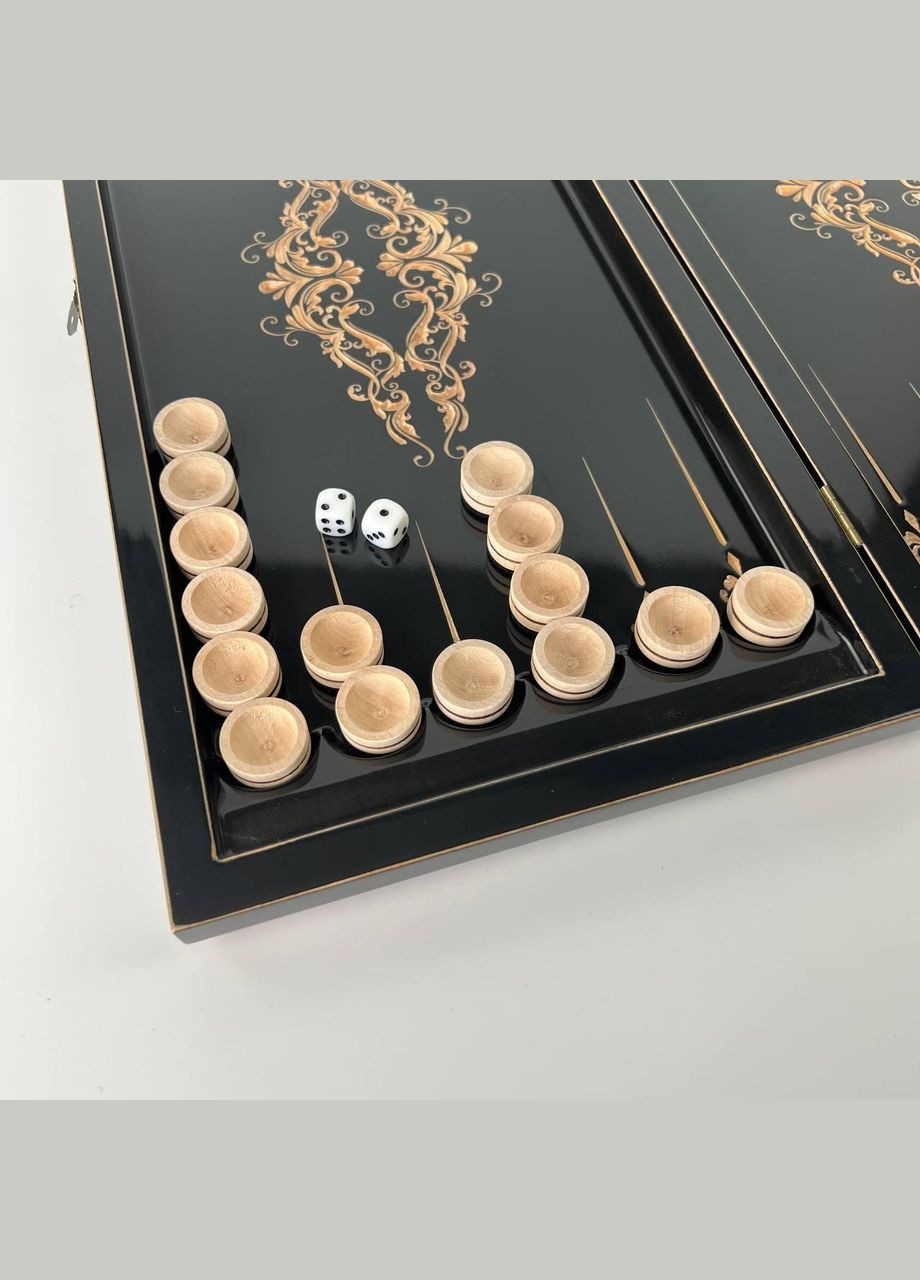 Дерев'яні нарди 50×23, арт.193012 з класичним візерунком: елегантність та стиль в кожному елементі Кавун Нарди (335212029)