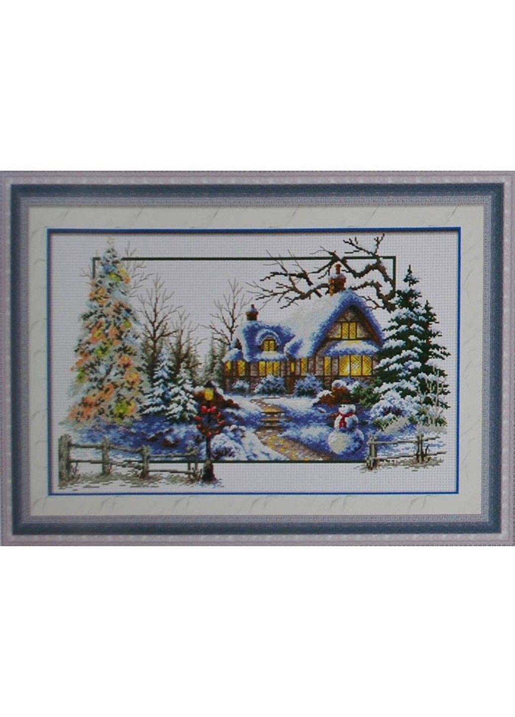 Набор для вышивания крестиком "Времена года зима" Зимняя сказка мулине 73*49 см канва №11 197019 No Brand (333165936)