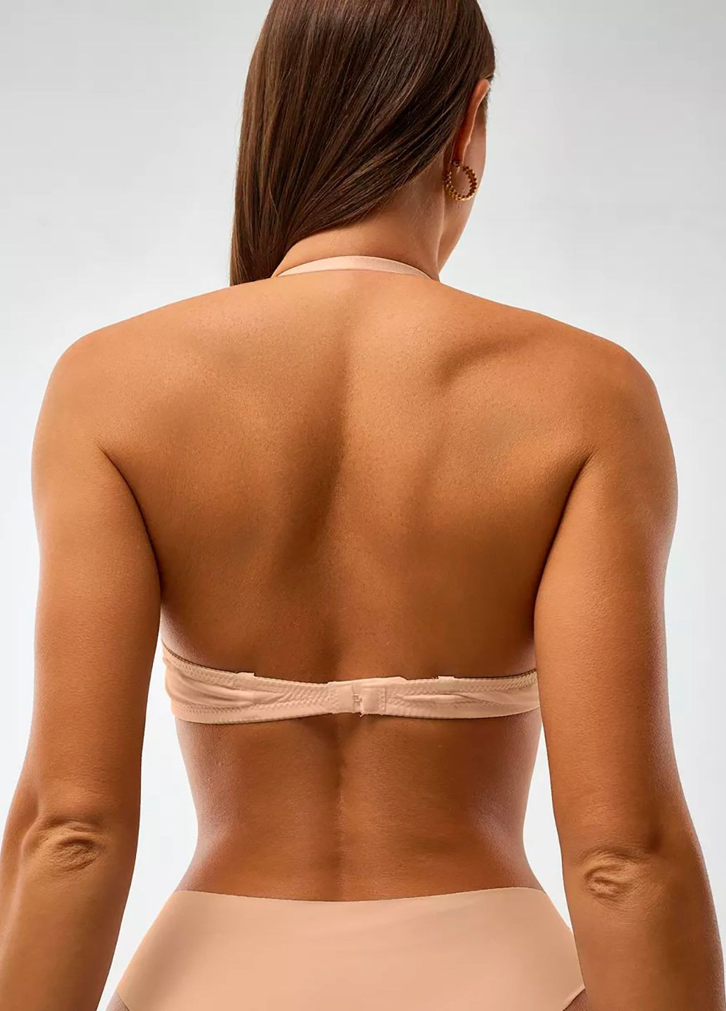 Бежевый базовый бесшовный бюстгалтер-трансформер Veronica с косточками