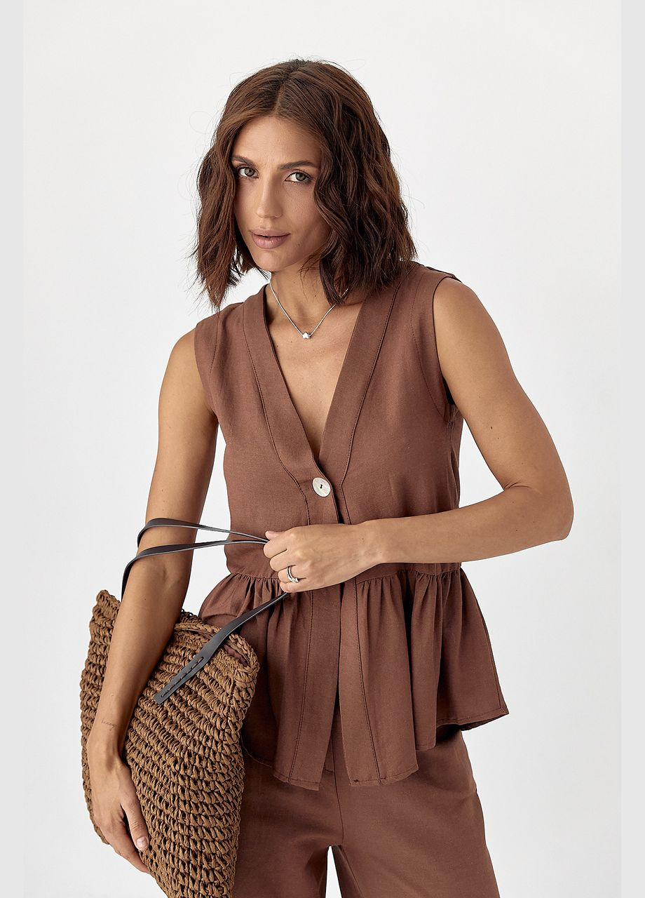 КЛАСИЧНИЙ КОСТЮМ ІЗ ЖИЛЕТКОЮ З ОБОРКАМИ ТА ШТАНАМИ Lurex (338216105)