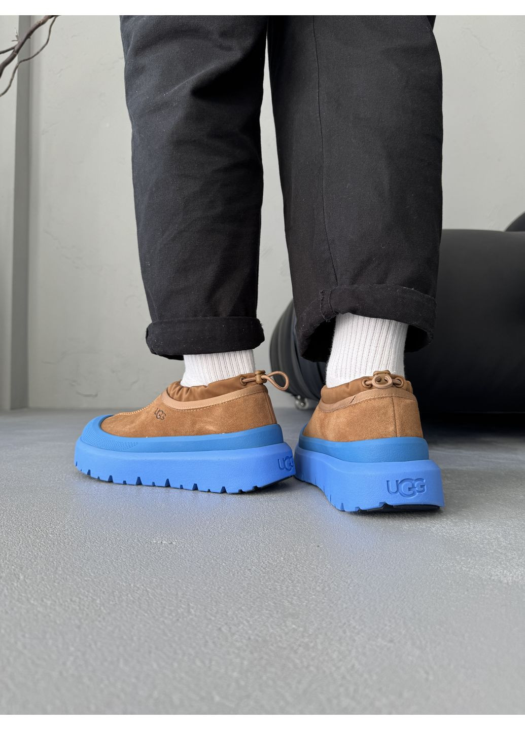 Блакитні Осінні кросівки чоловічі і жіночі UGG Tasman Hybrid Chestnut Blue | Угі Тасман Гібрид