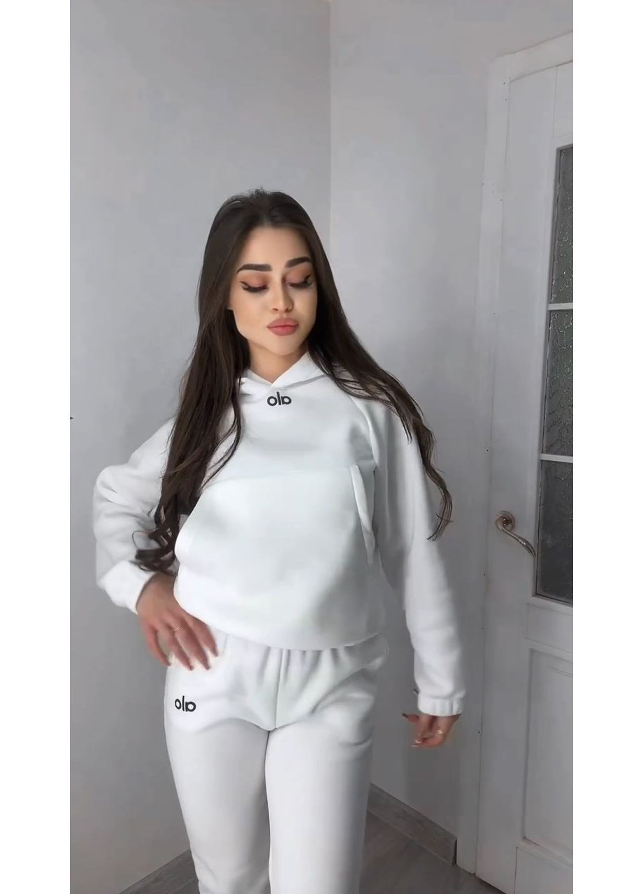 Жіночий спортивний костюм на флісі худі та джогери MonCher (366439857)