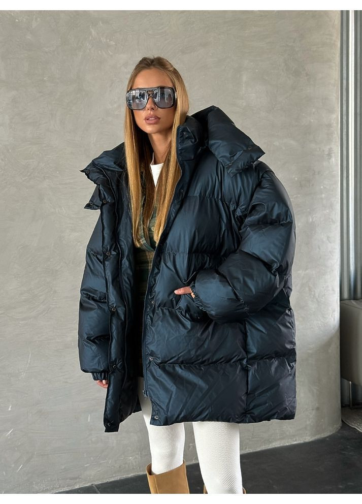 Темно-синяя куртка transformer удлиненная цвет темно-синий milirud