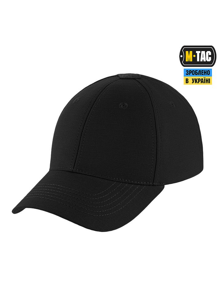Бейсболка Elite Flex ріп-стоп Black M-TAC (315339301)