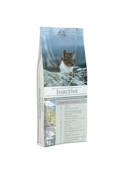 Сухой корм для кошек Inactive 12 кг (4820111140770) Carpathian Pet Food Inactive 12 кг (401808195)