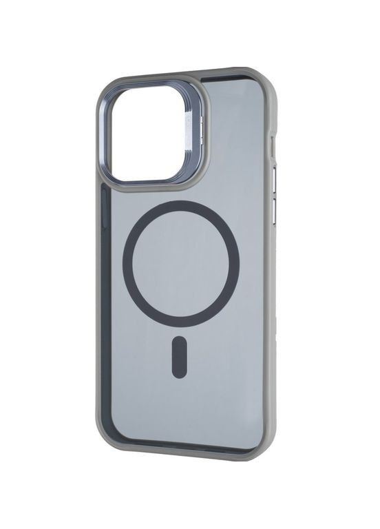 Чохол Elegant Bumper Case Camera stand (MagSafe) для iPhone 15 Grey Gelius (317192907)