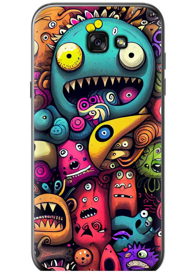 2D пластиковый чехол 'Cмешные монстры' для Samsung Galaxy A7 (2017) Endorphone Samsung Galaxy A7 (2017) (302394125)