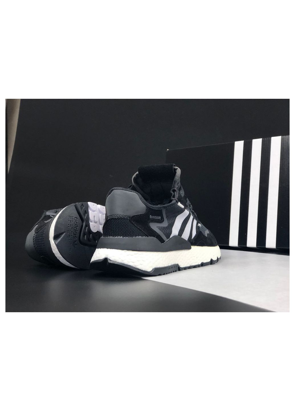 Черные демисезонные кроссовки мужские, вьетнам adidas Nite Jogger