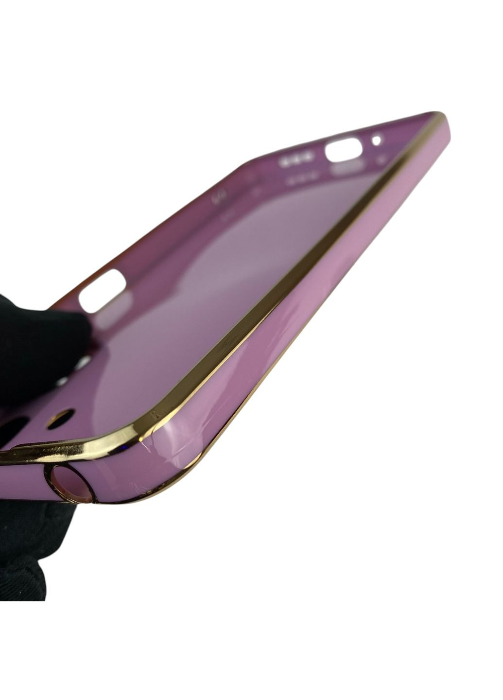 Чохол для Redmi 13C з кільцем MagSafe із золотою окантовкою на сяомі редмі 13с чорничний gs1 Xiaomi (366236679)