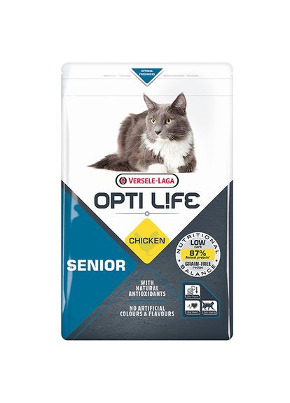 Сухий беззерновий суперпреміум корм для літніх котів Opti Life Senior курка 1 кг (5410340413128) Versele-Laga (364786757)