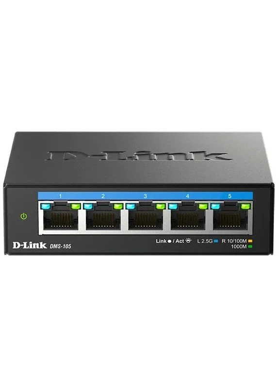 Комутатор DMS-105 5x2.5GE, Некерований D-Link (393471956)