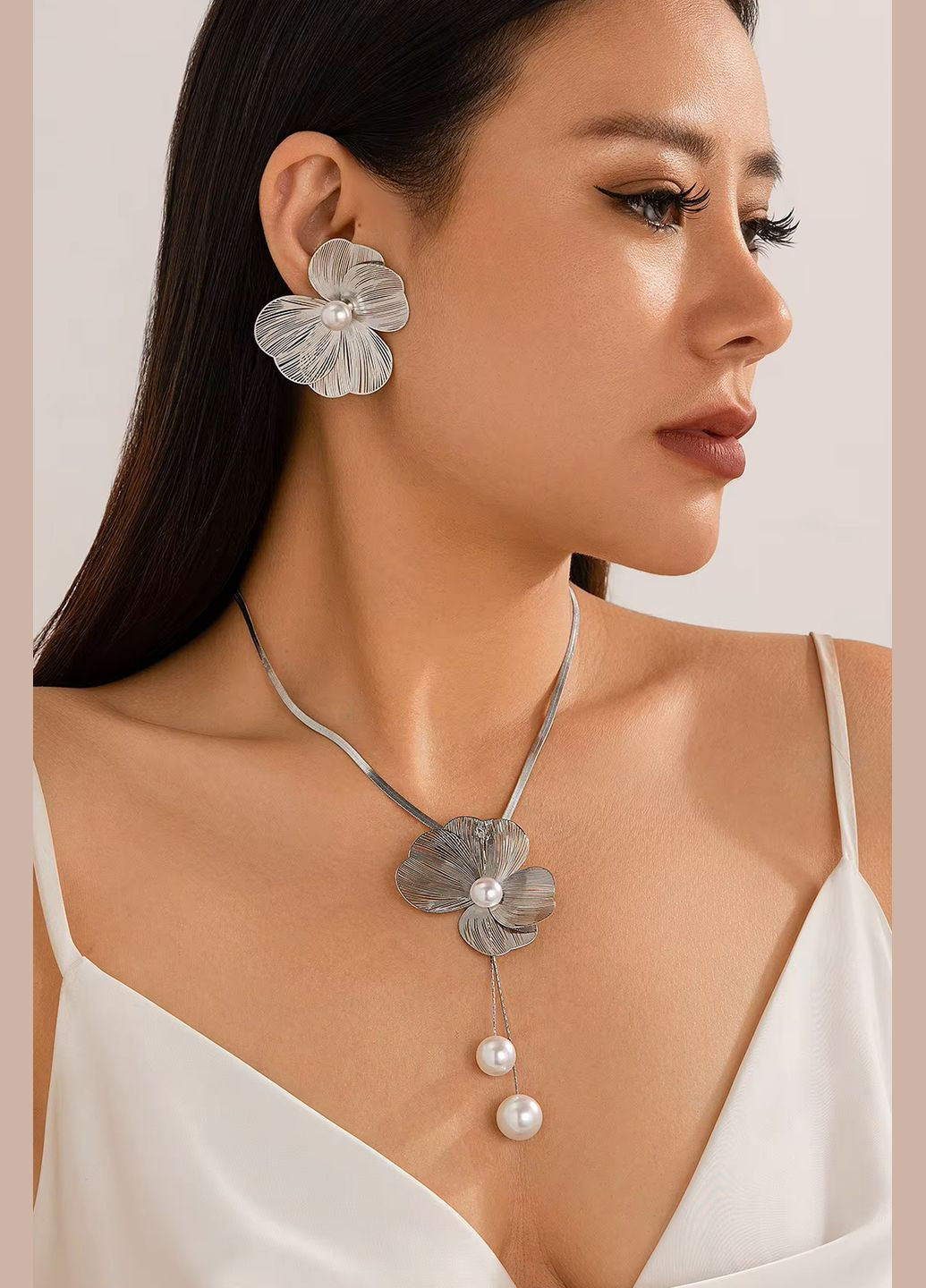 Набір ланцюжок і сережки "Floral overflows" Анна Ясеницька (336213089)