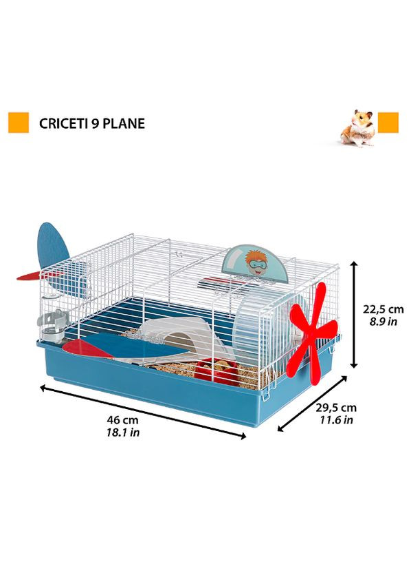 Клетка для грызунов Criceti 9 Plane 46 х 29.5 х 23 см синяя 57000070 Ferplast (266274428)
