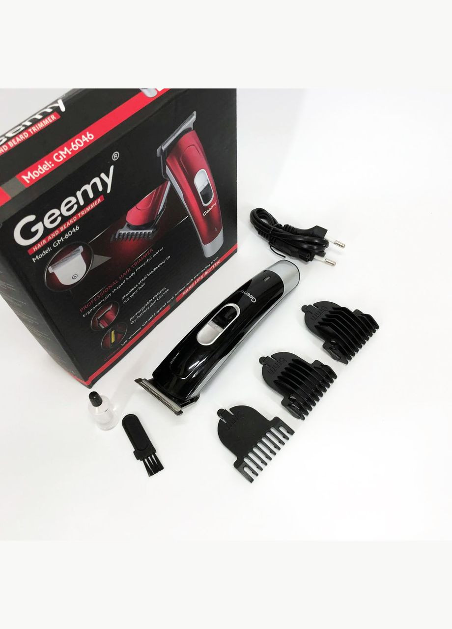 Машинка для стрижки волос GM-6046, Практичная машинка для стрижки волос. Цвет: черный Gemei (364665624)