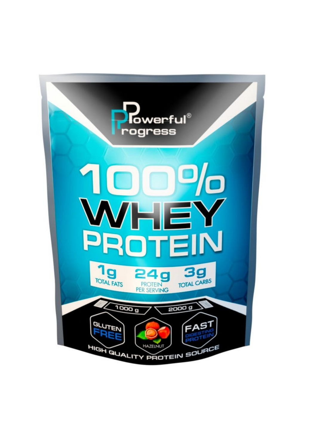 Протеин 100% Whey Protein, 1 кг Орех Powerful Progress (293478478)