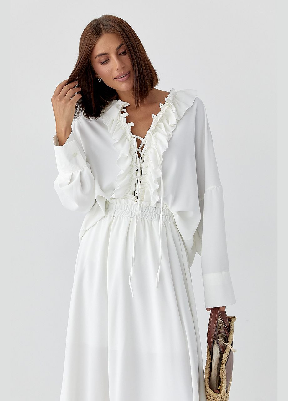 Костюм з рюшами зі спідниці та блузки Lurex (344030152)