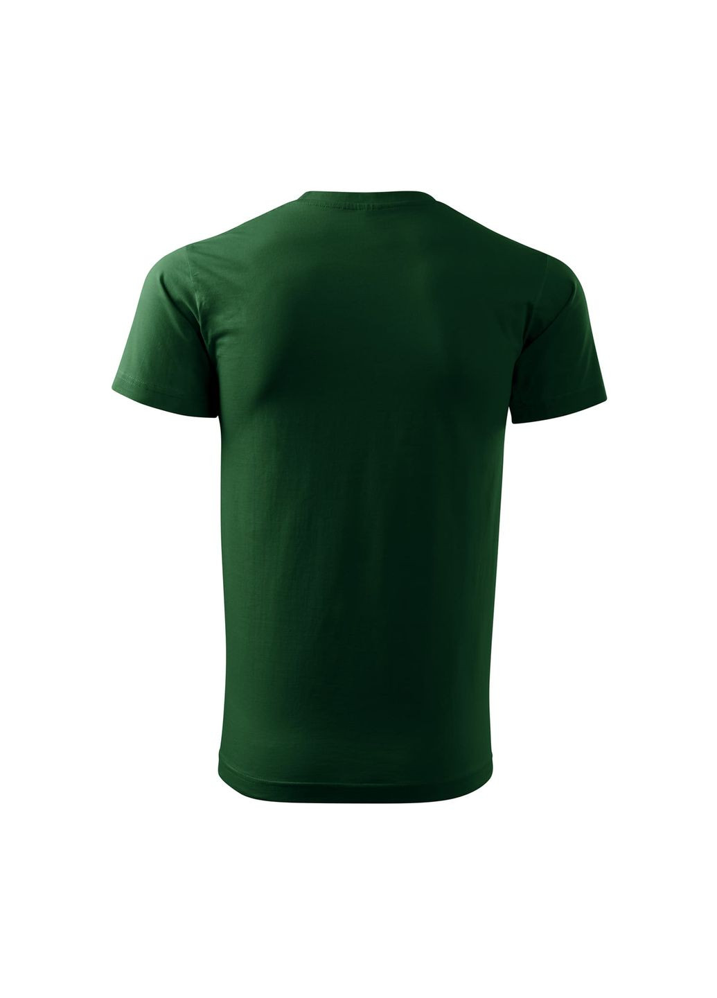 Темно-зеленая футболка мужская однотонная хлопковая темно-зеленая 129-06 с коротким рукавом Malfini Basic