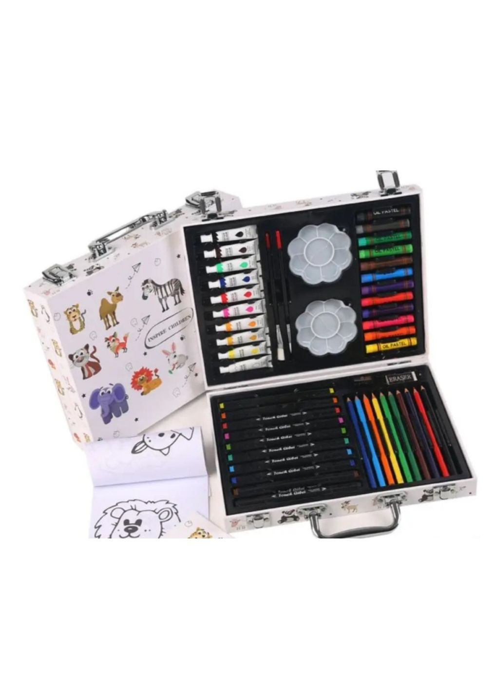 Набір для творчості 48 предметів "Звірята" у валізі.30*25*5,5см No Brand (341304553)