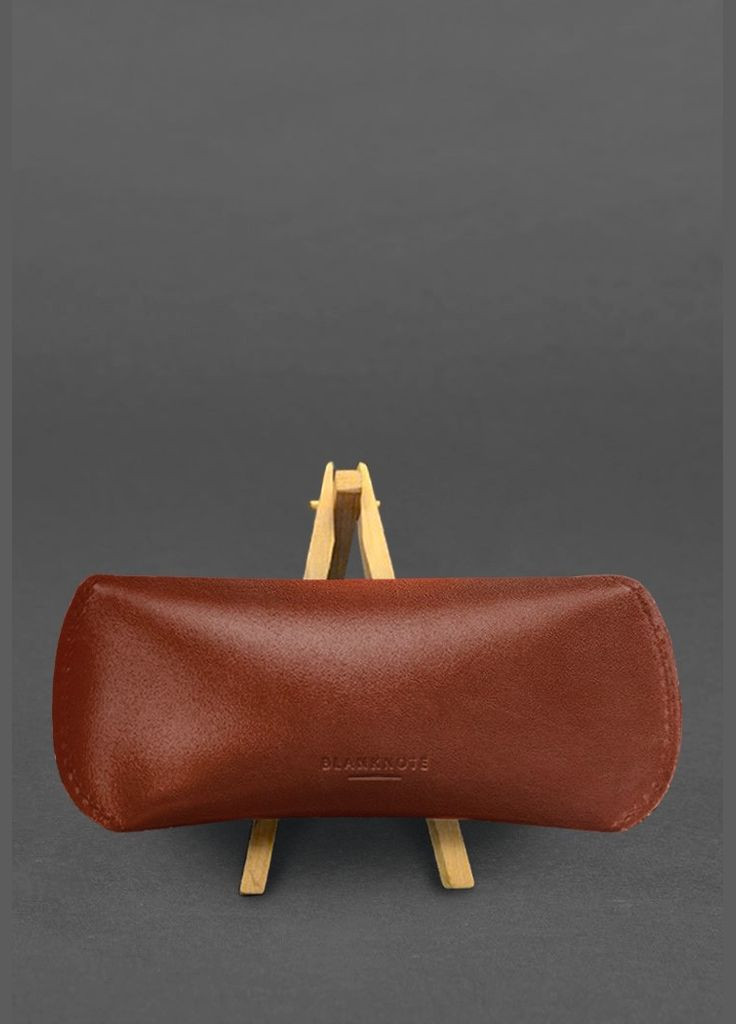 Кожаный чехол для очков с клапаном на магните Светло-коричневый Краст (A-027723) BlankNote (330144493)