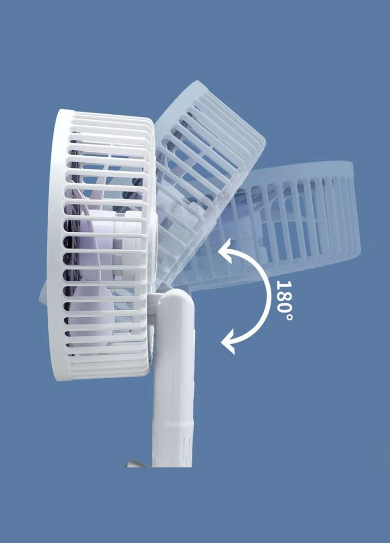 Портативный аккумуляторный мини ручной вентилятор clip+mobile stand VNA10034 с прищепкой и USB зарядкой VTech (337172143)