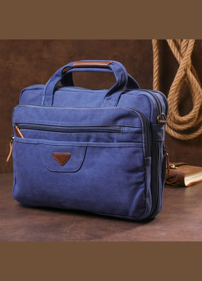 Сумка мужская через плечо для ноутбука 20184 Cиняя Vintage (302008205)