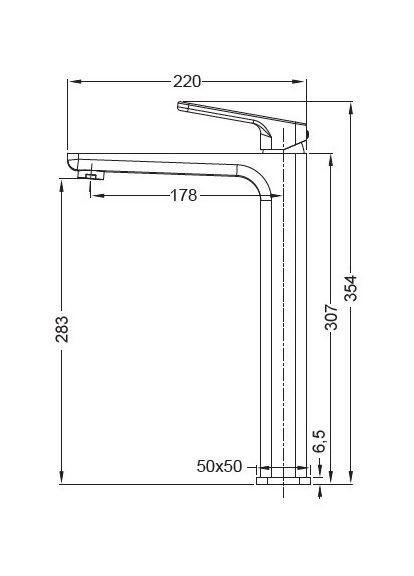 Змішувач для умивальника високий KB-11031-01 (KR5433) KOER (325478086)
